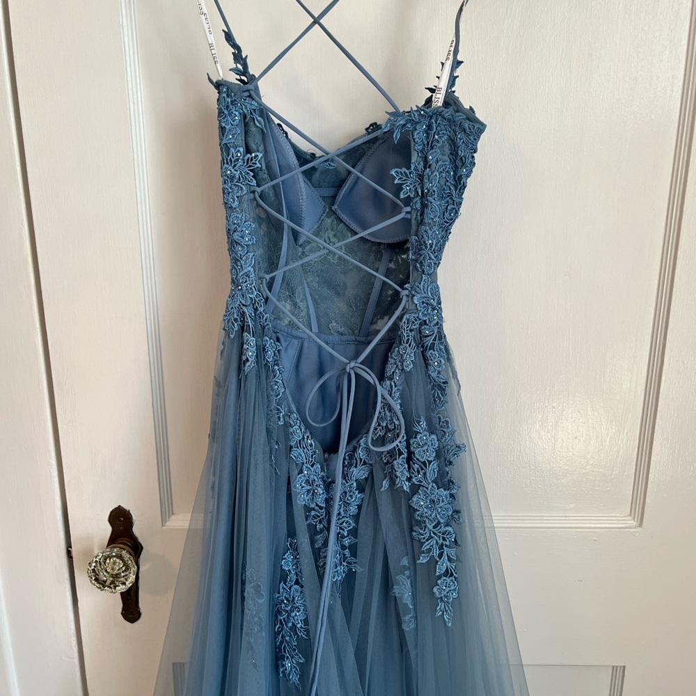 Beautiful Blue Prom Dress by Bliss Gowns - Picture 7 of 15